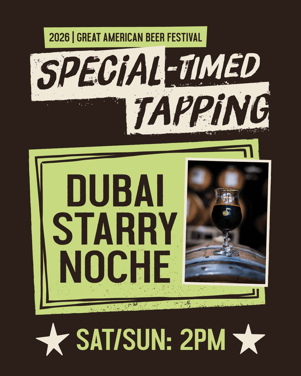 Special GABF Timed Tapping: Dubai Starry Noche 7 4x5 GABF 2026 Special Timed Tapping with Photo