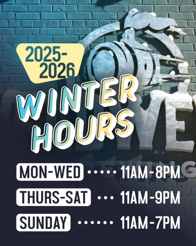 It’s officially “bundle-up” season, folks—and our taproom hours are cozying up, too! 🥶⁠
⁠
Starting tomorrow (11/2), here’s when you can join us for that perfect pint:⁠
⁠
- 🍻🍻🍻🍻🍻🍻🍻 -⁠
Mon–Wed: 11am–8pm⁠
Thurs–Sat: 11am–9pm⁠
Sun: 11am–7pm⁠
⁠
#WeldWerksBrewingCo #DialedInBeer