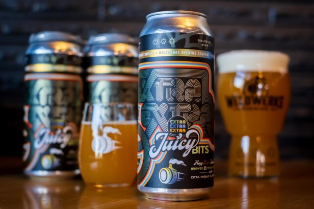 One more release for the week to get Halloween weekend kicked off right. 😏⁠
⁠
Extra Extra EXTRA Juicy Bits is back–– a Hazy Triple IPA that loves the spotlight: 10.8% ABV with piney aromatics, floral lift, and a burst of bright orange. 🔥⁠
⁠
Happy Friday! 🍻🍻🍻⁠
⁠
#WeldWerksBrewingCo #DialedInBeer #JuicyBits